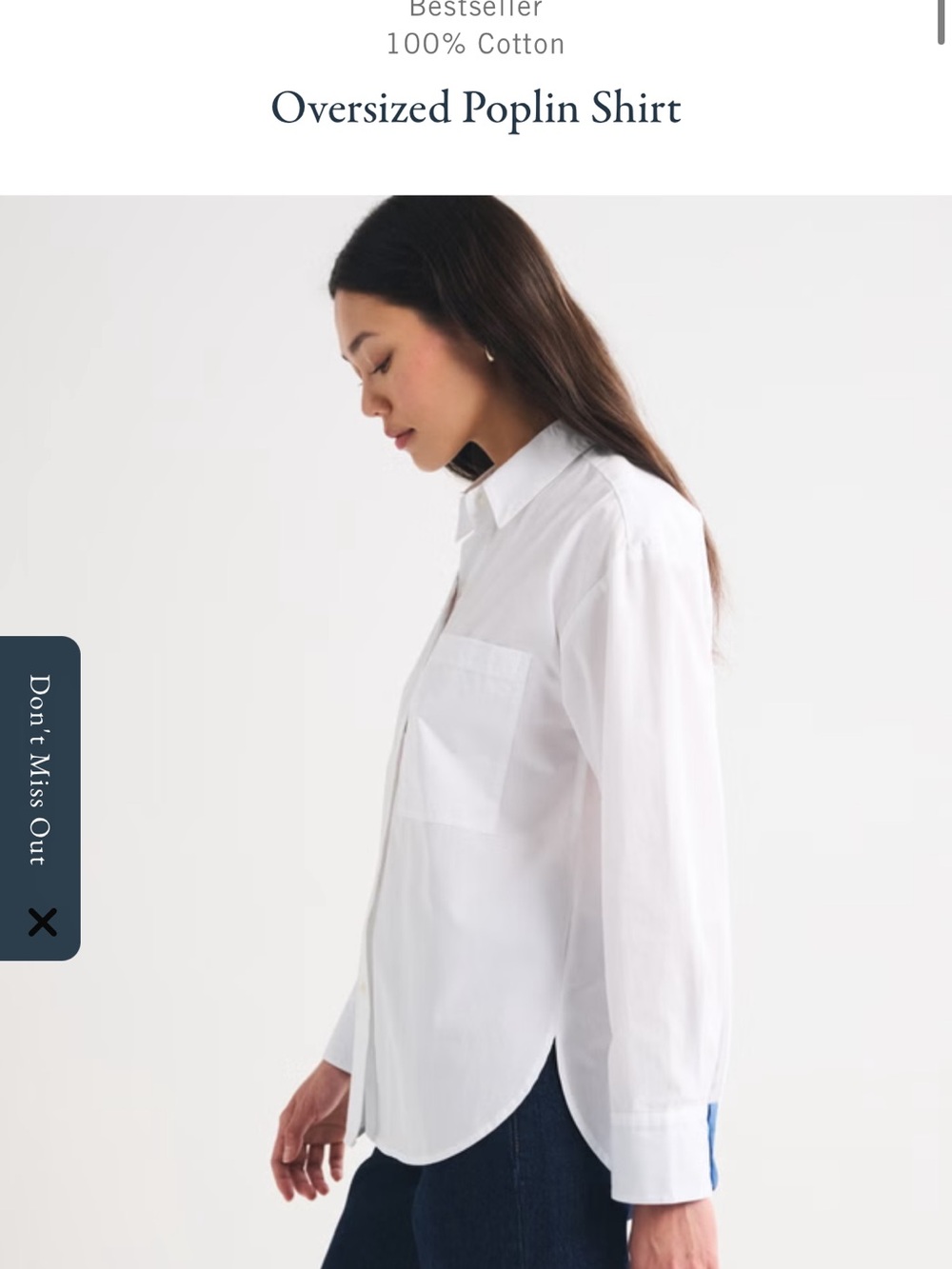 Abercrombie & Fitch Oversized White Button up